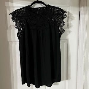 NWOT black lace top from stitch fix